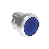 LPSQL106 Металлическая кнопка Platinum диаметром 22 мм, утапливаемая, с подсветкой, цвет синий, с фиксацией, возврат двойным нажатием, без крепежного основания LPXAU120M