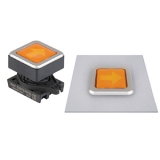 SQ3PFS-P3W Толкатель кнопки нажатия, квадратная, с возможностью установки подсветки, утопленный тип, под отверстие d=30 мм, цвет белый