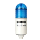 PTD-SCF-1FF-B Светосигнальная колонна d=56 мм с куполообразным плафоном, монтаж винтовым креплением M20, осн. корп. 74мм (пластик), 1 модуль (LED) пост./мигающ. свечения: синий, питание 90…240VAC, IP65