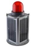 FNAZ-U125-SLT25 ( Полный аналог MUCCO SNT-U125-SLT25 ) Авиационная сигнальная лампа с солнечными панелями, мигающее свечение, Красный, Solar Panel, IP65.