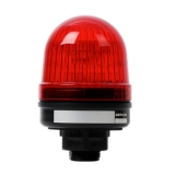 MS56L-F02-R  Компактный сетодиодный сигнальный маячок, диаметр 56 мм, Постоянное + мигающее свечение, Питание 24VAC/DC. Цвет красный, IP65, монтаж на панель пластиковой гайкой M20