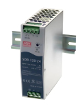 SDR-120-24 Источник питания AC-DC, 120Вт, вход 88…264V AC, 47…63Гц /124…370В DC, выход 24В/5A (пиковый 7,5А), рег. вых 24...28В, изоляция 3000В AC, в кожухе на DIN-рейку 40х125,2х113,5мм, -25…+70°С