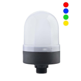 FNAZ-S74-B-RGB (Полный аналог Mucco SNT-S74-B-RGB) Сигнальный маяк 70 мм, куполовидный, монтаж гайкой 22 мм, мигающее свечение, Жёлтый, 40-250V/AC, IP65.