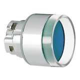 8LM2TB306 Толкатель кнопки в металлическом корпусе, с выступающим защиным кольцом без фиксации, (без крепежного основания ..AU120), цвет синий