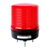 MS115L-F02-R Светодиодные лампы Постоянное + Мигающее свечение. Питание 24 VAC/DC, Диаметр плафона d=115мм, Цвет плафона: Красный, IP65.