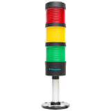 PVO2-3220F-RYG Cветовая колонна Ø64мм с зуммером 3 цвета RYG прямое основание IP65 220VAC