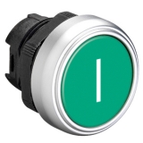 LPCB1113 Толкатель кнопки в пластиковом корпусе, утапливаемый, без фиксации, (без крепежного основания ..AU120), цвет зеленый, с симоволом "I"