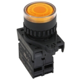 S2PR-P3Y, Толкатель кнопки 22/25 мм с возможностью установки подсветки. цвет желтый (без блоков контактов)