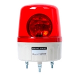 AVG-01-R , Маячок проблесковый, диаметр=135мм, механическое вращение, Лампа накаливания MAB-T15-D-012-10, питание 12VDC, цвет красный. IP42