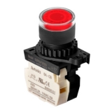 S2PR-P3RBD, Кнопка нажатия с подсветкой, НЗ, LED 12-30VDC/AC, цвет Красный