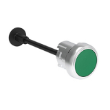 LPSR1003 Нажимная кнопка для механического управления без фиксации, утапливаемый тип (ход 5,2 мм). Регулируемая длина 0...150 мм., в комплекте с стягой, без крепежного основания LPXAU 120M, цвет зеленый