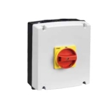GAZ063SAT4 Выключатель-разъединитель четырехполюсный, 63А, корпус  IEC/EN IP65, желто-красная  рукоятка