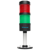 PVO2-2220F-RG Светодиодная сигнальная колонна Raventek, диаметр 64 мм, Режим свечения - постоянное с зуммером, 2 цвета RG (красный зеленый), питание 220VAC, установка на горизонтальную поверхность, IP65, кабель 2м