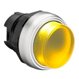 LPCQL205 Толкатель кнопки c фиксацией, с подсветкой, выступающего типа, пластиковый (без крепежного основания ..AU120) цвет желтый
