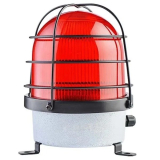 FNAZ-D12522-KFS-1 (полный аналог SNT-D12522-KFS-1) Сигнальная лампа в алюминиевом корпусе, с защитной решеткой, стробоскопический эффект, Красный, 85-260V AC/DC, IP65.