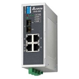 DVS-005W01-MC01  Неуправляемый коммутатор Ethernet, 5 портов, -40...+75 С, метал. корпус, с аварийным вых., многомодальный оптич. порт SC