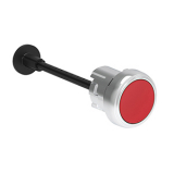 LPSR1004 Нажимная кнопка для механического управления без фиксации, утапливаемый тип (ход 5,2 мм). Регулируемая длина 0...150 мм., в комплекте с стягой, без крепежного основания LPXAU 120M, цвет красный