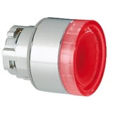 8LM2TBL104 Толкатель кнопки в металлическом корпусе, без фиксации, с возможностью установки подсветки, утапливаемый тип, видимый сбоку, (без крепежного основания ..AU120), цвет красный