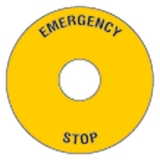 8LM2TAU114 Пластиковый диск для грибовидных кнопок, 60мм, желтый