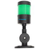 PVO1-124B-G  Светодиодная сигнальная колонна Raventek, диаметр 64 мм, Режим свечения - постоянное без зуммера, 1 цвет G (зеленый), питание 24VDC, универсальное крепление с изменением угла наклона, IP65, кабель 2м