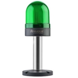 SNT-S715-FB-2-10T Сигнальный маяк 70 мм, куполовидный, монтаж гайкой 22 мм, стойка 10 см, мигающее свечение, Зелёный , 24V/DC, IP65. Зуммер