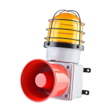 FNAZ-E12522-D-3 (Полный аналог Mucco SNT-E12522-D-3) Желтая Промышленная светодиодная сирена, с литым корпусом, комбинированная, 85-260V AC/DC