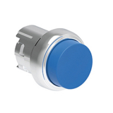 LPSQ206 Металлическая кнопка Platinum диаметром 22 мм, выступающая, с фиксацией, цвет синий, без крепежного основания LPXAU120M, возврат двойным нажатием