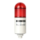 PTD-SCF-1FF-R Светосигнальная колонна d=56 мм с куполообразным плафоном, монтаж винтовым креплением M20, осн. корп. 74мм (пластик), 1 модуль (LED) пост./мигающ. свечения: красный, питание 90…240VAC, IP65