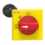 SM2X18200R Ручка с устр-ом блокировки дверцы, блокирумая навесным замком, в комплекте с тягой 200 мм, IP65, желтый/красный цвет