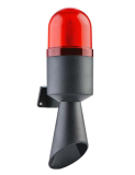 FNAZ-B720-1 (Полный аналог MUCCO SNT-B720-1) Светодиодная электронная сирена, Цвет Красный, режим работы - только мигающий, звук только прерывистый, Мощность звука до 103дБ (1м), Питание 40-250V AC/DC, 37mA, вес 200гр. IP65