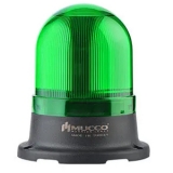 SNT-715-FB-2 Сигнальный маяк 70 мм, куполовидный, монтаж на поверхность, мигающее свечение, Зелёный , 24V/DC, IP65. Зуммер