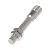 FN08DNO-E2 Магнитный датчик цилиндрический M8x40 мм, эффект Холла, заподлицо, нержавеющая сталь, расст. сраб. до 2 мм, питание 10-30VDC, выход NPN НО, макс. ток. 200мА, макс. 200 Гц, IP67, разъём М12 4-pin