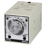 ATS8-13 Компактный аналоговый таймер, 6 режимов, Универсальная шкала(0.3 сек.-30час.), DPDT(2c) или 2 SPDT, 12VDC, 8-контактный, (Ответная колодка по запросу)