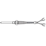 TW-N(K) 4.8*300*1.5m*PT1/8 Термопара тип CA (K), проводной вывод 2 точки d=4.8мм, длина головки до резьбы 300 мм, Резьба PT1/8 дюйма, длина кабеля 1,5 метра