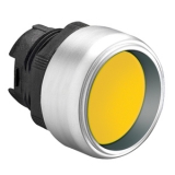 LPCB305 Толкатель кнопки в пластиковом корпусе, с выступающим защиным кольцом без фиксации, (без крепежного основания ..AU120), цвет желтый
