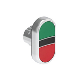LPSB7113 Кнопка нажатия с двумя плоскими, утапливаемыми кнопками без фиксации, цвета зеленый-красный, без крепежного основания LPXAU120M