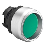 LPCB303 Толкатель кнопки в пластиковом корпусе, с выступающим защиным кольцом без фиксации, (без крепежного основания ..AU120), цвет зеленый