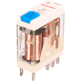 RFT2CO024LT Реле 8А, 2СO, 24VDC Реле промежуточное, 2 перекидных контакта, 8A (250VAC/30VDC), 24VDC, тест-кнопка + светодиод