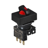 S16SRT-L2RC24 RED/2(0-S)/1C/LED 24V Селекторный переключатель, прямоугольный, 16 мм