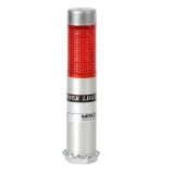PLDSF-102-R Светосигнальная колонна d=25мм, монтаж винтовым креплением M20, осн. корп. 65мм (алюминий), 1 модуль (LED) пост./мигающ. свечения: красный, питание 24VAC/DC, IP52
