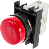 B060XK Сигнальная арматура с блоком подсветки B6 (красный светодиод, 12-30В AC/DC), красный цвет, серия B, IP50