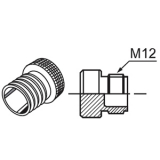 P96-M12-1 (Водонепроницаемый кожух) Заглушки для разъёмов блока групп датчиков , IP67, корпус металл,
