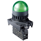 L2RR-L1GL, Контрольная лампа Куполовидная, LED 100-220VAC, НЗ, цвет Зеленый