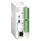 DVP12SE11T  Контроллер: 12 Point, 8DI, 4DO (Transistor), 24V DC Power, 2 шины расширения, USB, поддержка Modbus TCP и Ethernet/IP, мини USB, Ethernet, 2 порта RS-485