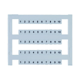PMC SB 5/50 FW 71-80 Маркировка пронумерованная, Размер шильдика 5х5 мм, Число шильдиков в ряду 10шт, Число шильдиков на пластине 50шт. Диапазон температур от -40°C до +105°C