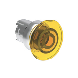 LPSBL6145 Грибовидная, металлическая кнопка Platinum диаметром 40 мм, с подсветкой, без фиксации, цвет желтый, без крепежного основания LPXAU120M