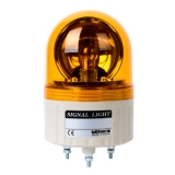 APGB-FF-Y 110-220VAC Маяк сигнальный, диаметр 86 мм, 1 модуль (лампа нак.) вращающийся: жёлтый + зуммер, питание 110-220VAC, гладкий плафон