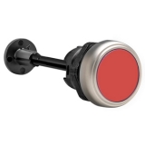 LPCR1004 Нажимная кнопка для механического управления без фиксации, пластиковый корпус,  Утапливаемый тип (ход 5,2мм). Регулируемая длина 0...150мм., в комплекте со стягой, (без крепежного основания ..AU120), цвет красный