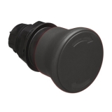 LPCB6342  Толкатель грибовидной кнопки d=40 мм в пластиковом корпусе, для простой остановки, с фиксацией, возврат поворотом, (без крепежного основания ..AU120), цвет черный