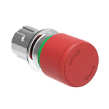 LPSB6634 Грибовидная, нажимная кнопка Platinum, диаметр 30 мм, металлическая, с фиксацией, возврат поворотом, цвет красный, для аварийного останова ISO 13850, без крепежного основания LPXAU120M